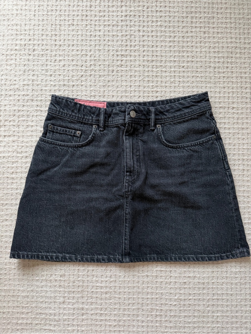 Acne Black Denim Mini Skirt